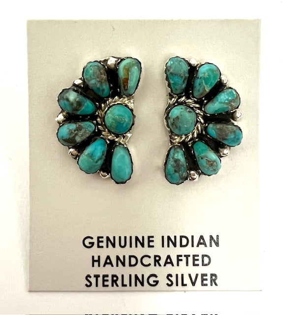 Half cluster earrings