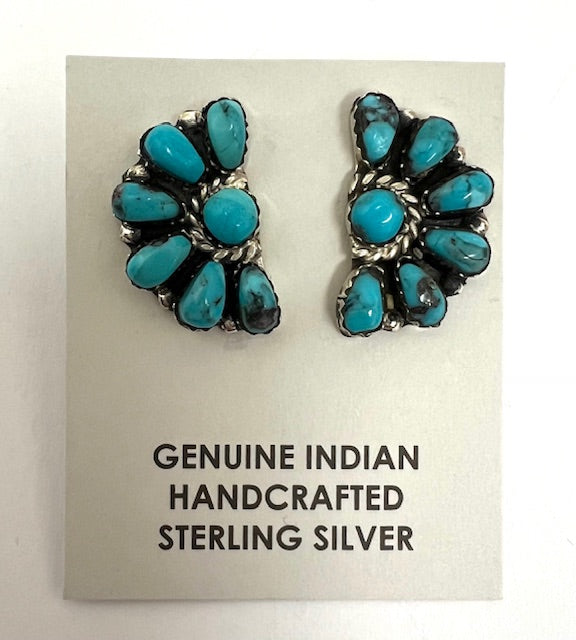 Half cluster earrings