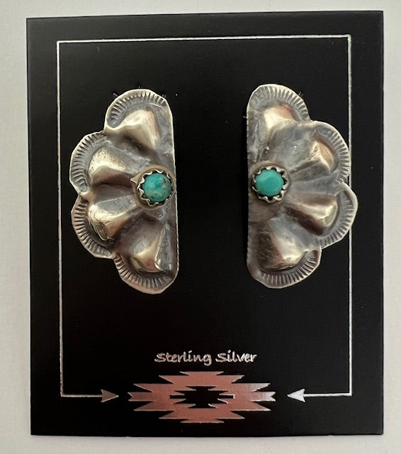 Half concho earrings