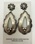 All silver earrings