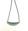 9 stone bar necklace